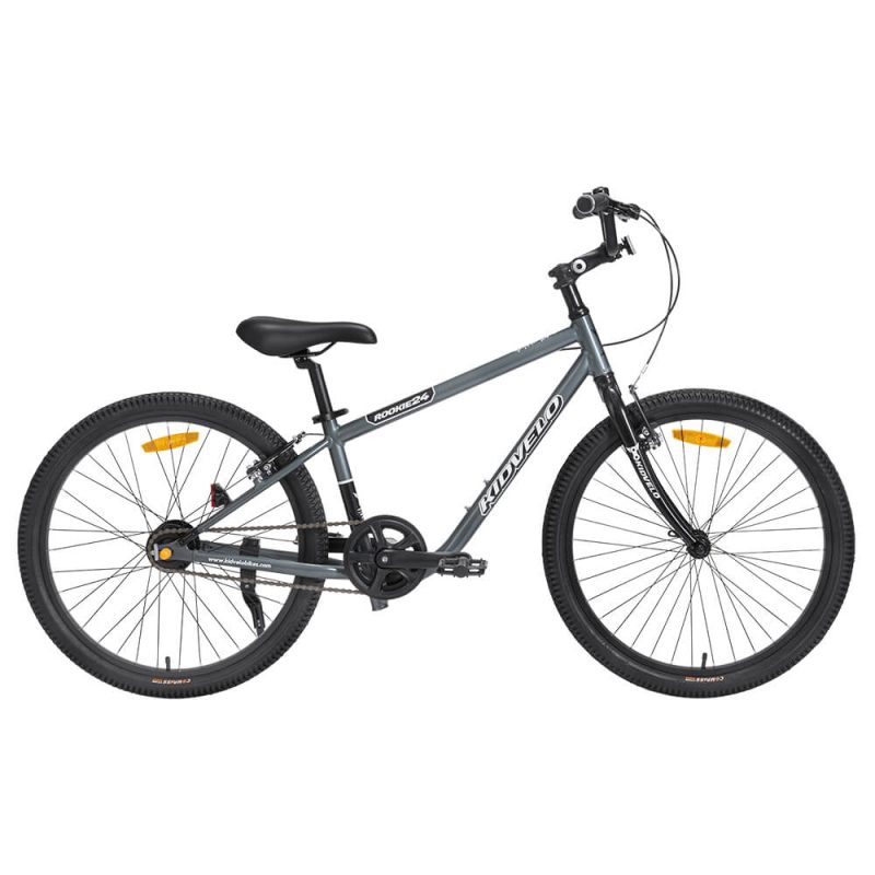 Rookie 24 inch Convertible Bike with add on Pedals - 2-Speed Auto Shift Internal Gear - Galaxy Gray
