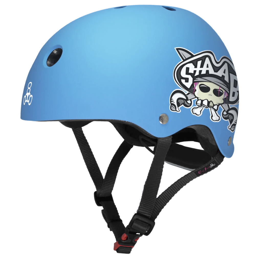 Triple 8 Lil 8 Certified Youth Staab Helmet Neon Blue Rubber