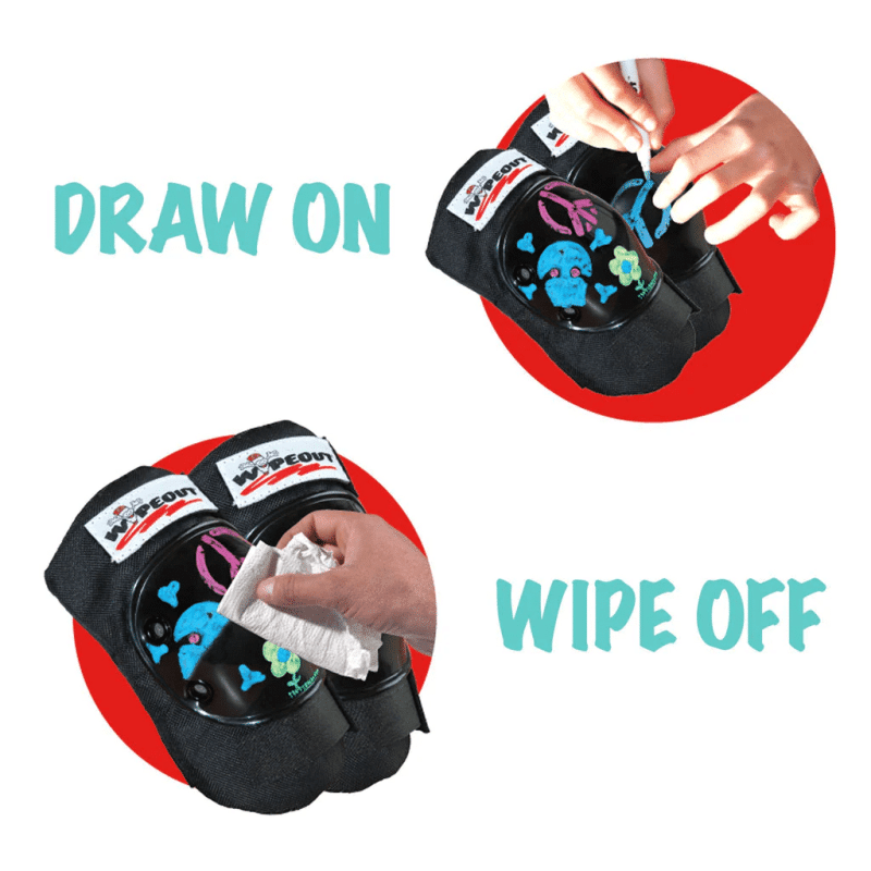 Buy Triple 8 Wipeout Dry Erase Tri Pack Protective Pads Pink/ Teal - Size Youth 5+