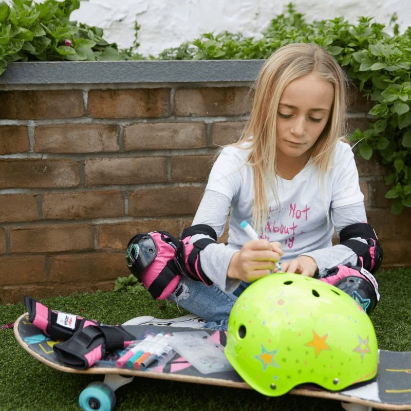 Buy Triple 8 Wipeout Dry Erase Youth Helmet Neon Pink
