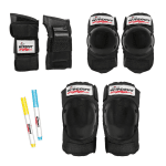 Triple 8 Wipeout Dry Erase Tri Pack Protective Pads Black - Size Youth 5+